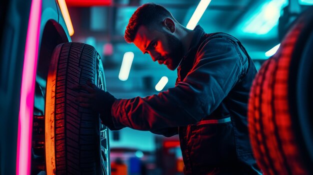 focused-mechanic-working-tires-vibrant-workshop-atmosphere-is-full-energy-motion-precision-passion-define-this-scene-generative-ai